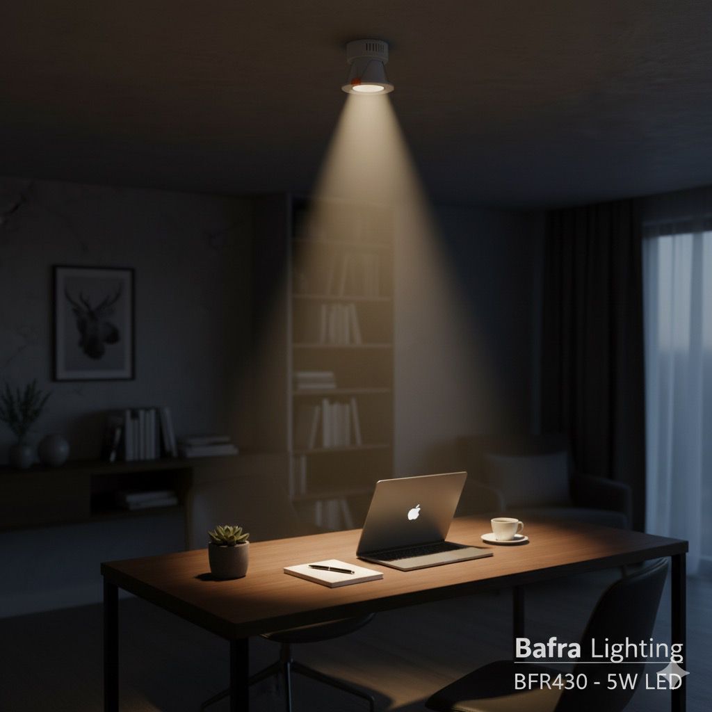 BAFRA LİGHTİNG 5W Oynar Başlıklı Sıva Altı LED Spot (6400K Beyaz Işık)