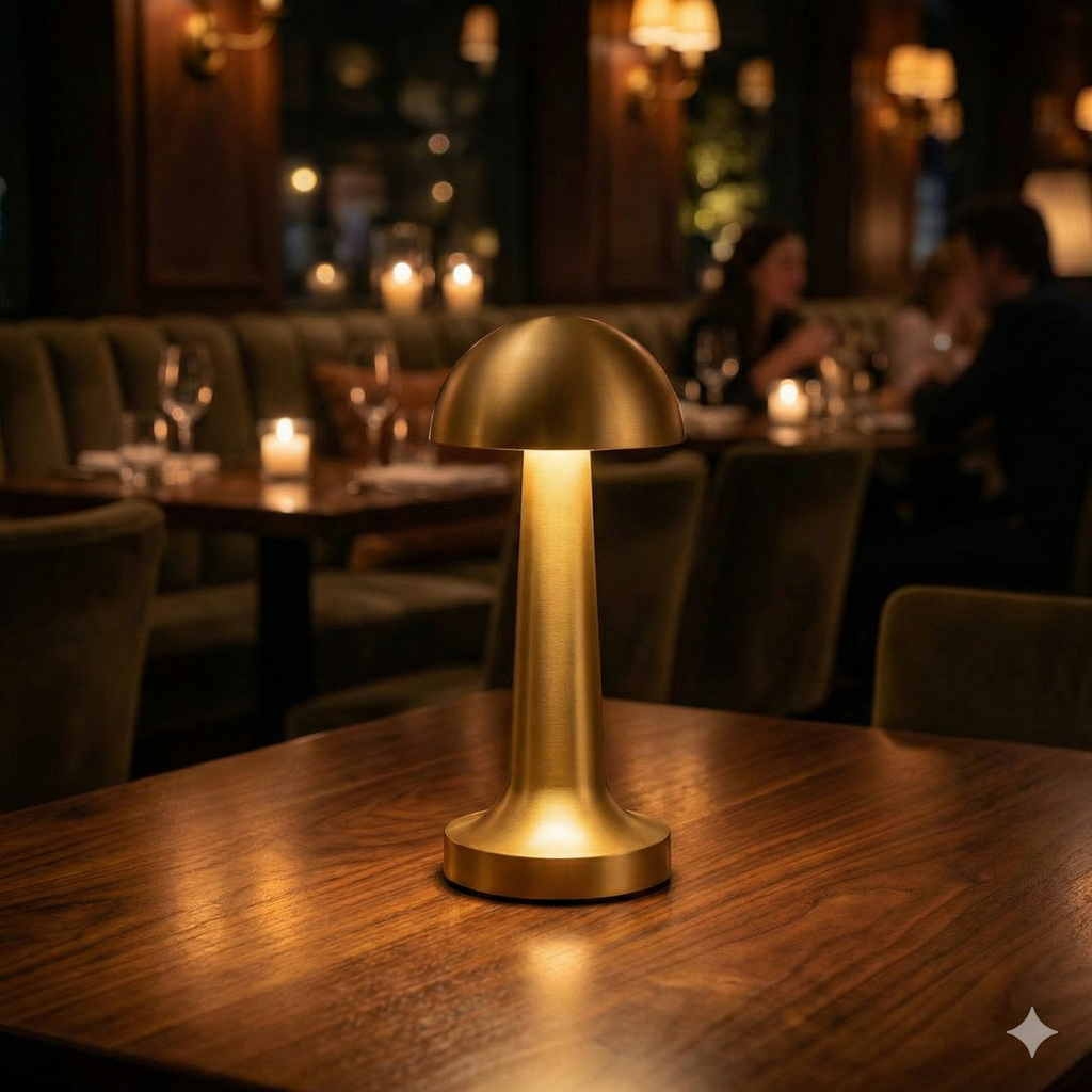 Forlife Dokunmatik Şarjlı Mantar Masa Lambası – Gold, Silver, Rose Renk Seçenekli (FL-8055 / FL-8082 / FL-8054)