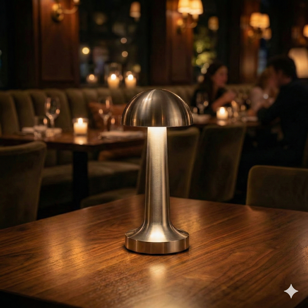 Forlife Dokunmatik Şarjlı Mantar Masa Lambası – Gold, Silver, Rose Renk Seçenekli (FL-8055 / FL-8082 / FL-8054)