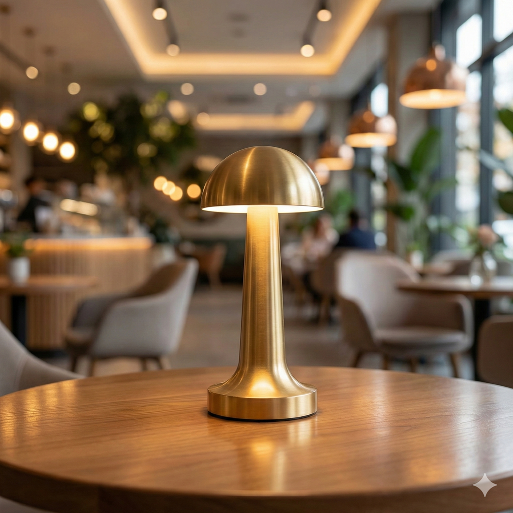 Forlife Dokunmatik Şarjlı Mantar Masa Lambası – Gold, Silver, Rose Renk Seçenekli (FL-8055 / FL-8082 / FL-8054)