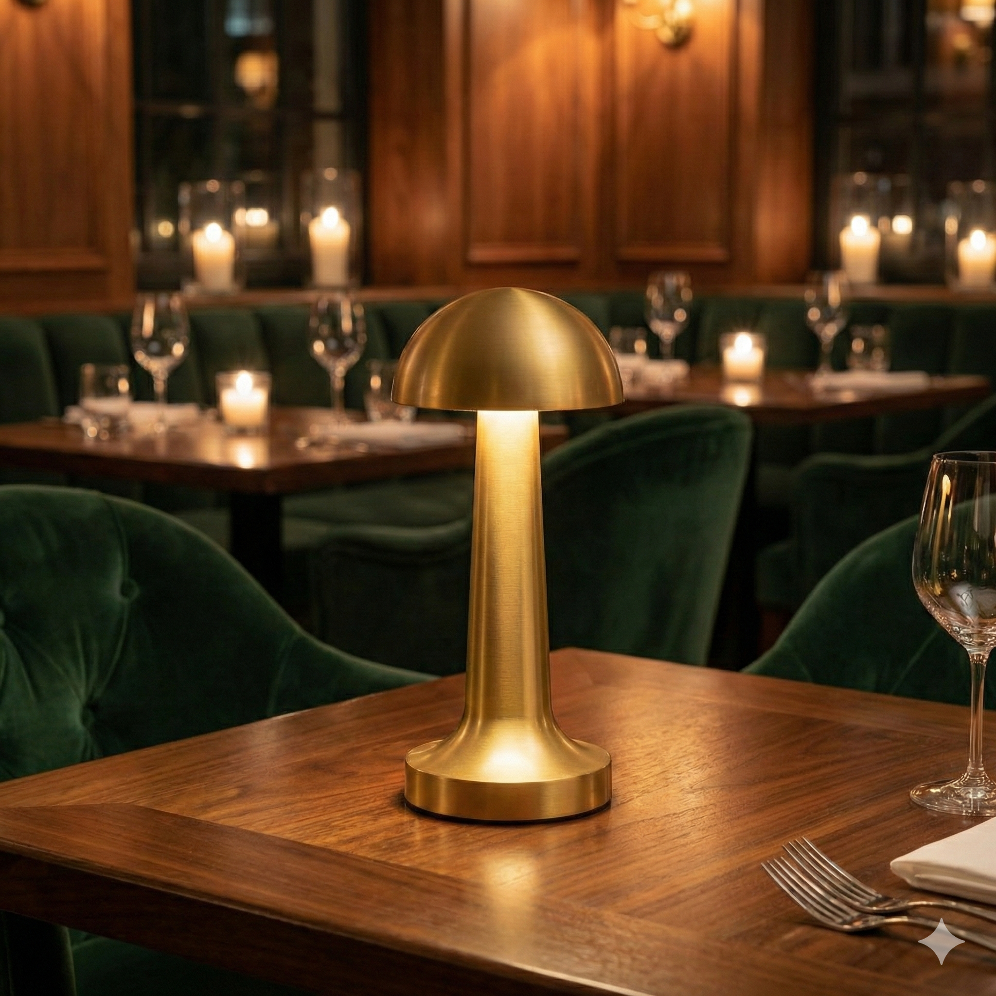 Forlife Dokunmatik Şarjlı Mantar Masa Lambası – Gold, Silver, Rose Renk Seçenekli (FL-8055 / FL-8082 / FL-8054)