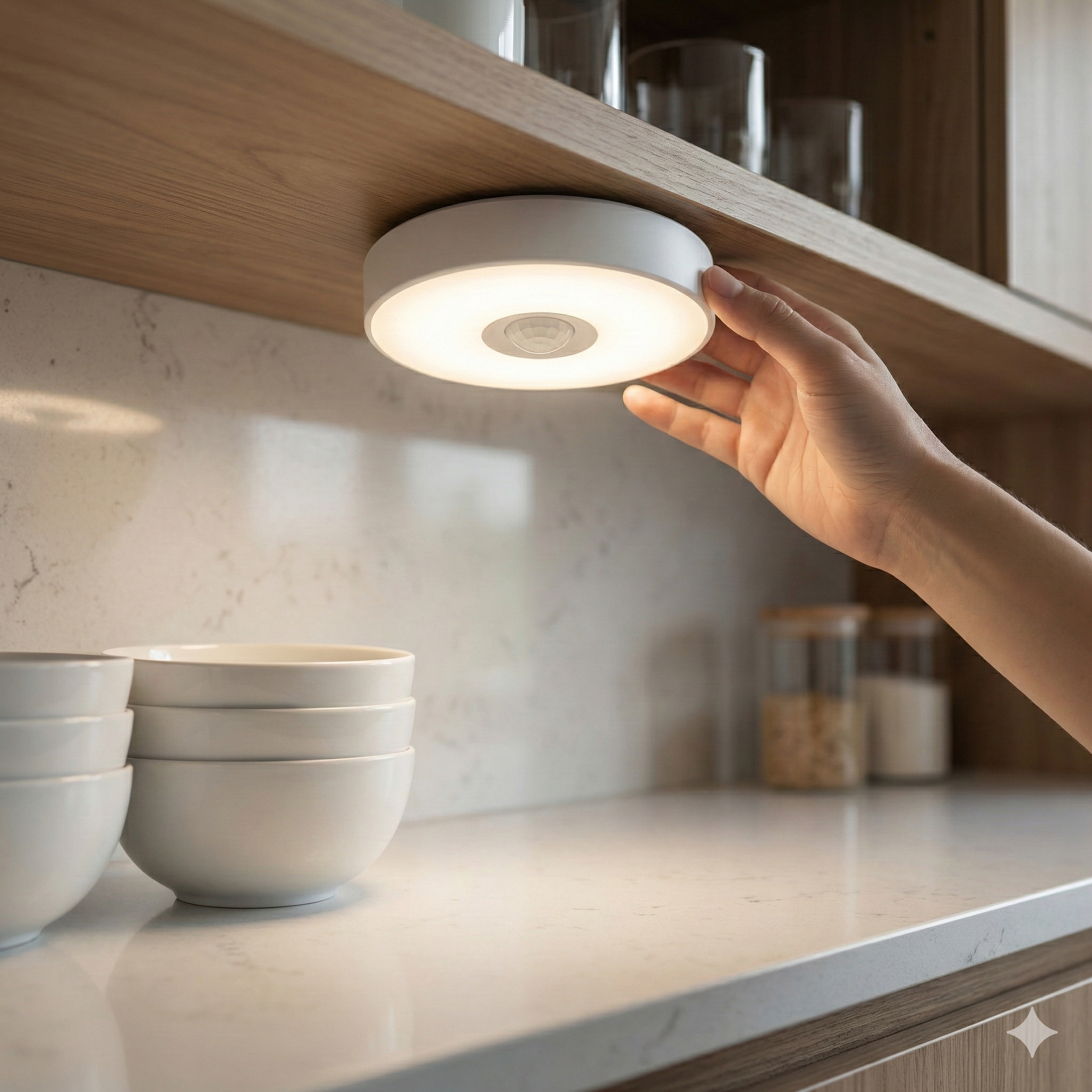 Forlife Kablosuz Hareket Sensörlü Şarjlı LED Spot – Mıknatıslı Kabin, Mutfak ve Gardırop İçi Aydınlatma