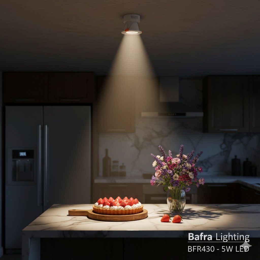 BAFRA LİGHTİNG 5W Oynar Başlıklı Sıva Altı LED Spot (6400K Beyaz Işık)