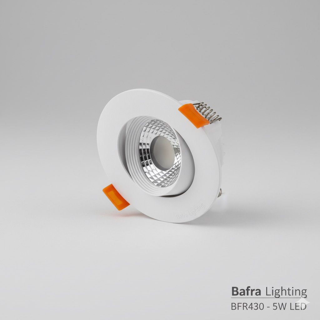 BAFRA LİGHTİNG 5W Oynar Başlıklı Sıva Altı LED Spot (6400K Beyaz Işık)