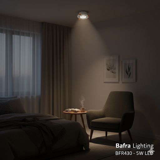 BAFRA LİGHTİNG 5W Oynar Başlıklı Sıva Altı LED Spot (6400K Beyaz Işık)